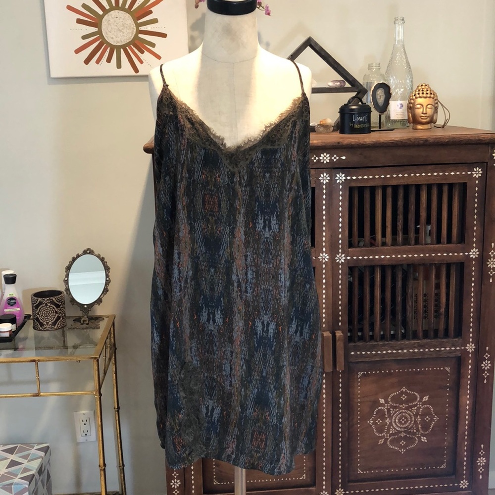Urban Outfitters Out from Under Green Slip Dress